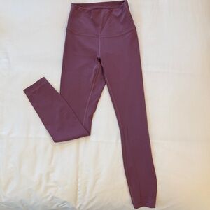 Lululemon Sz 4 - 25” High-Waist Purple Mauve Active Leggings